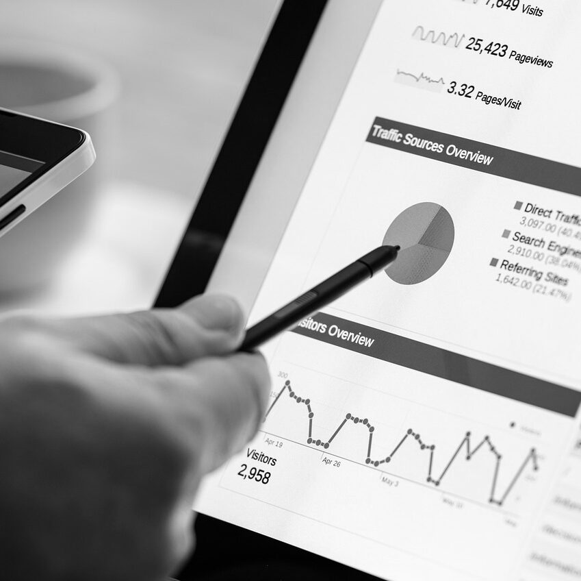 Dator med verktyg för webbanalys